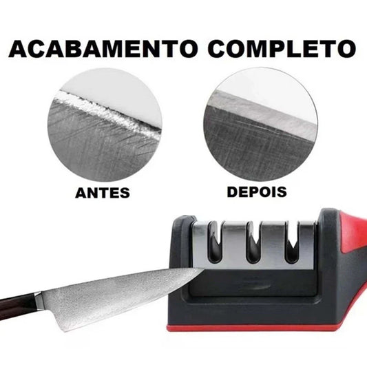 Afiador de Facas Profissional Sharp Pro com 3 Estágios de Amolação