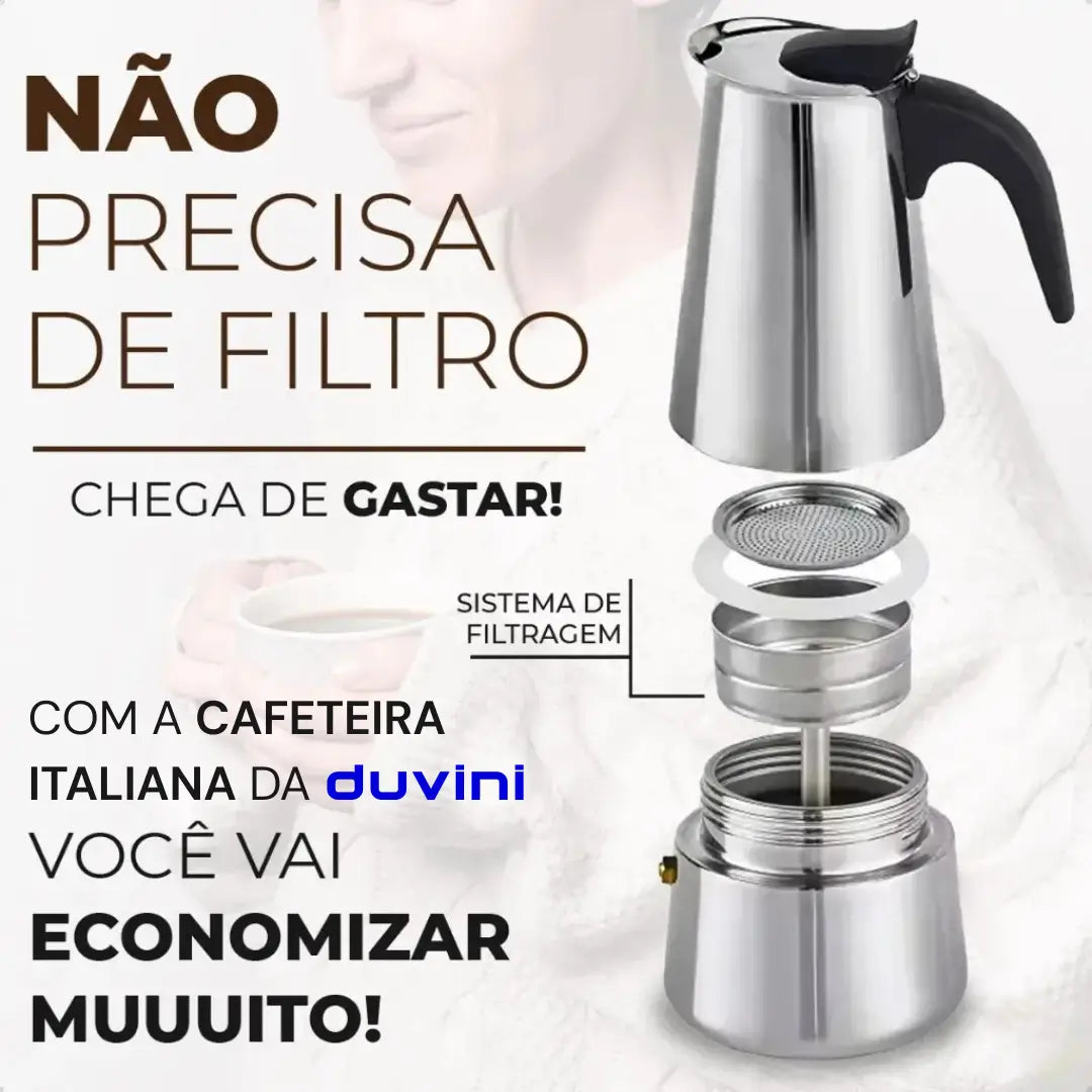 Cafeteira Italiana Elegance com Design Sofisticado