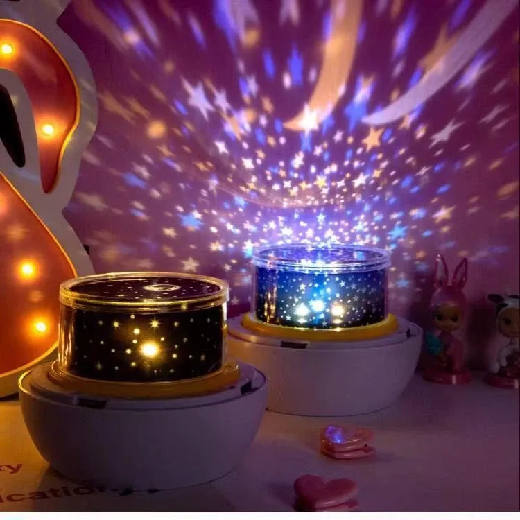 Luminária Infantil DreamLight Kids com Projeção Giratória