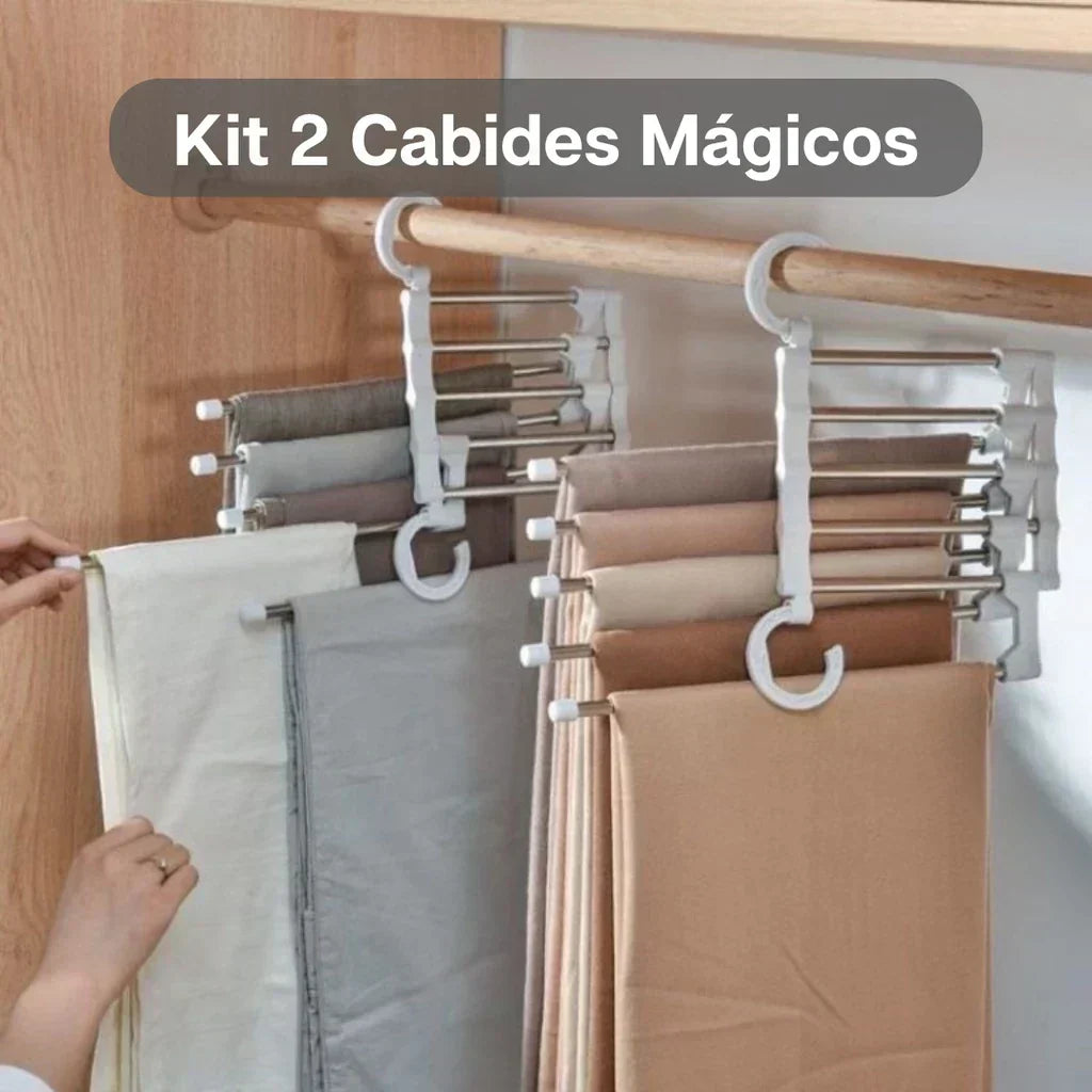 Kit 2 Cabides Multiuso 5 em 1