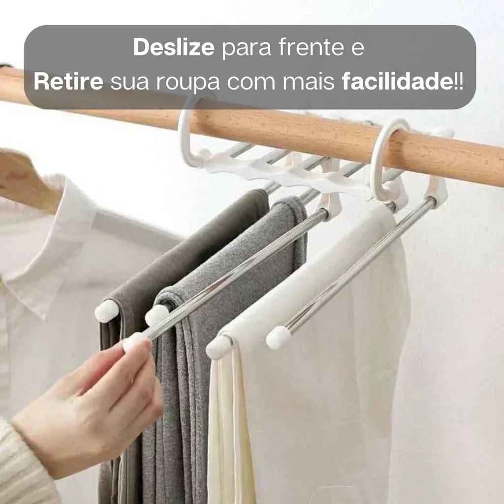 Kit 2 Cabides Multiuso 5 em 1