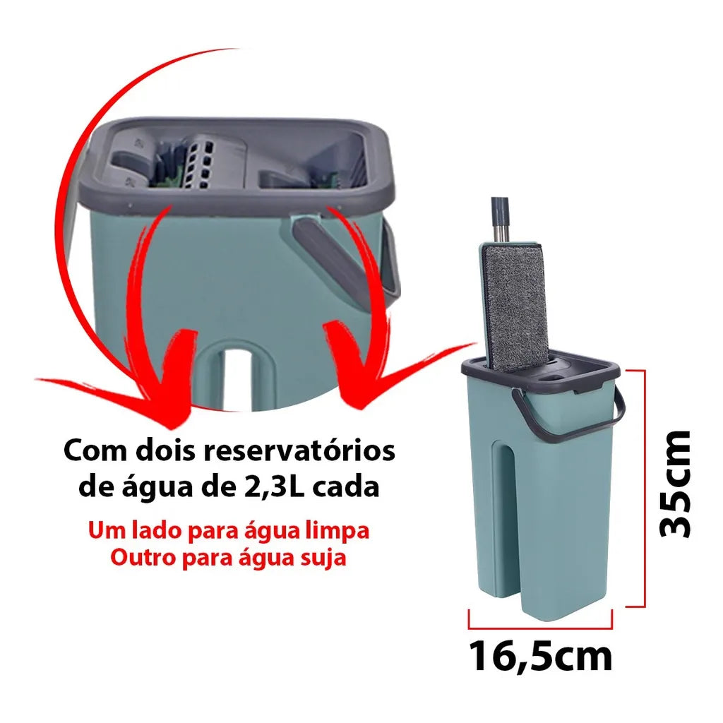 Mop 360 Max para Limpeza Eficiente com Esfregão e Balde Exclusivo