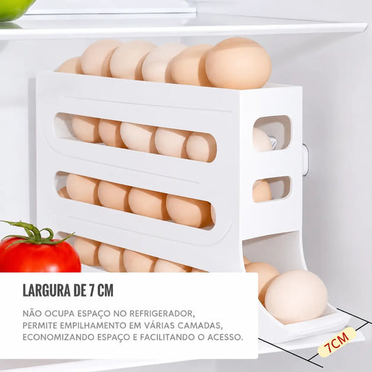 Organizador de Ovos EggSmart com Deslizamento Automático