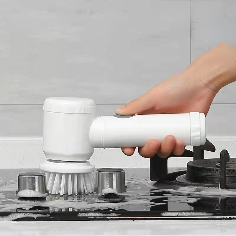Escova de Limpeza Elétrica TurboClean 5 em 1 com Alta Potência