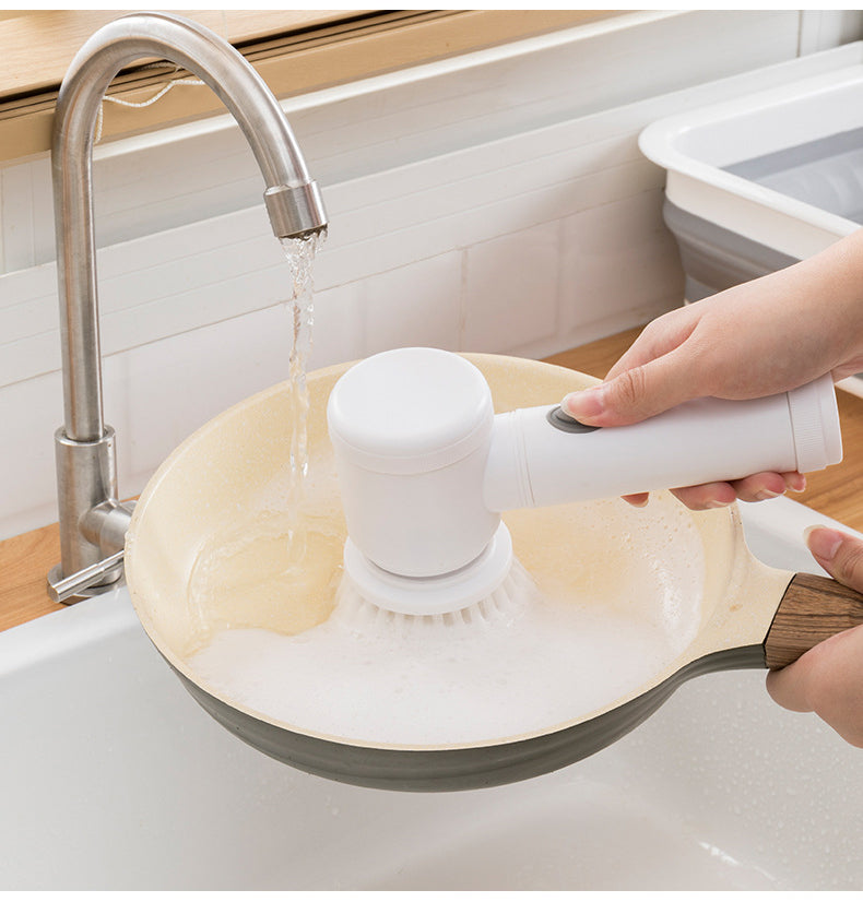 Escova de Limpeza Elétrica TurboClean 5 em 1 com Alta Potência
