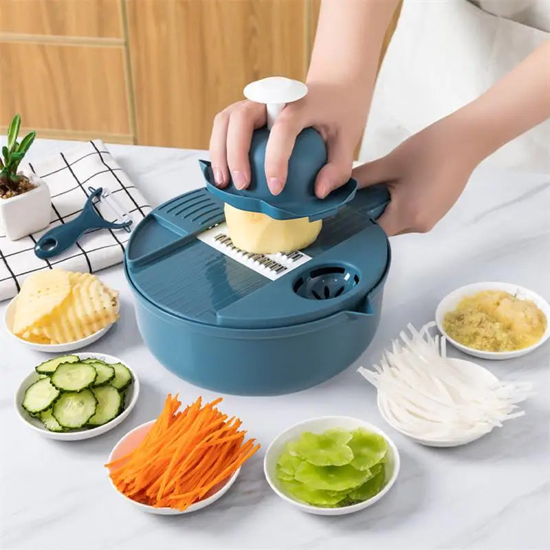 Cortador de Legumes Super Slice 8 em 1 com Múltiplas Funções