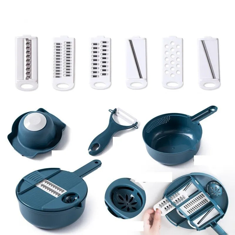 Cortador de Legumes Super Slice 8 em 1 com Múltiplas Funções