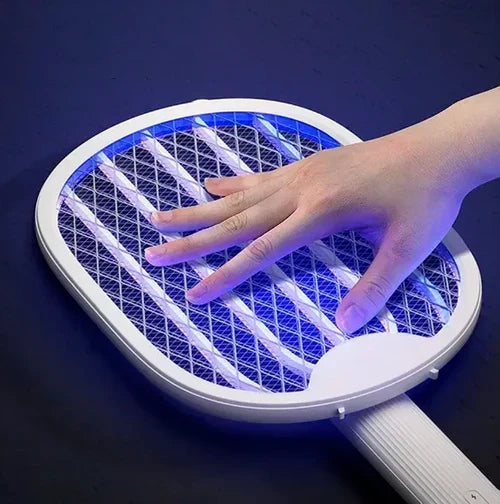 Raquete Elétrica PowerShock Recarregável com Luz Atrativa