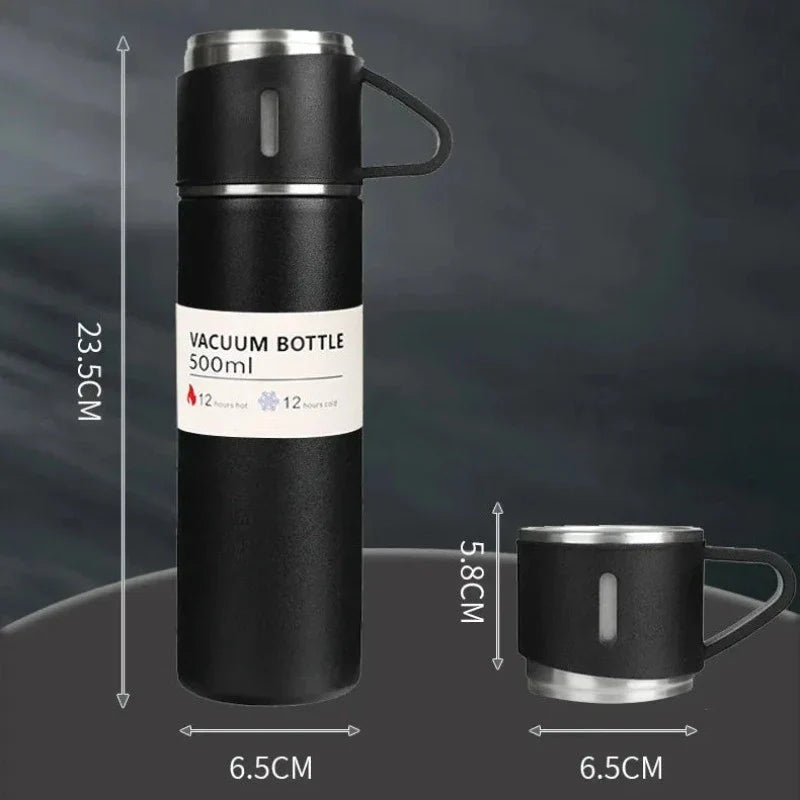 Kit Garrafa Térmica de Café 3Coffe com 3 Xícaras e Isolamento de Alta Performance