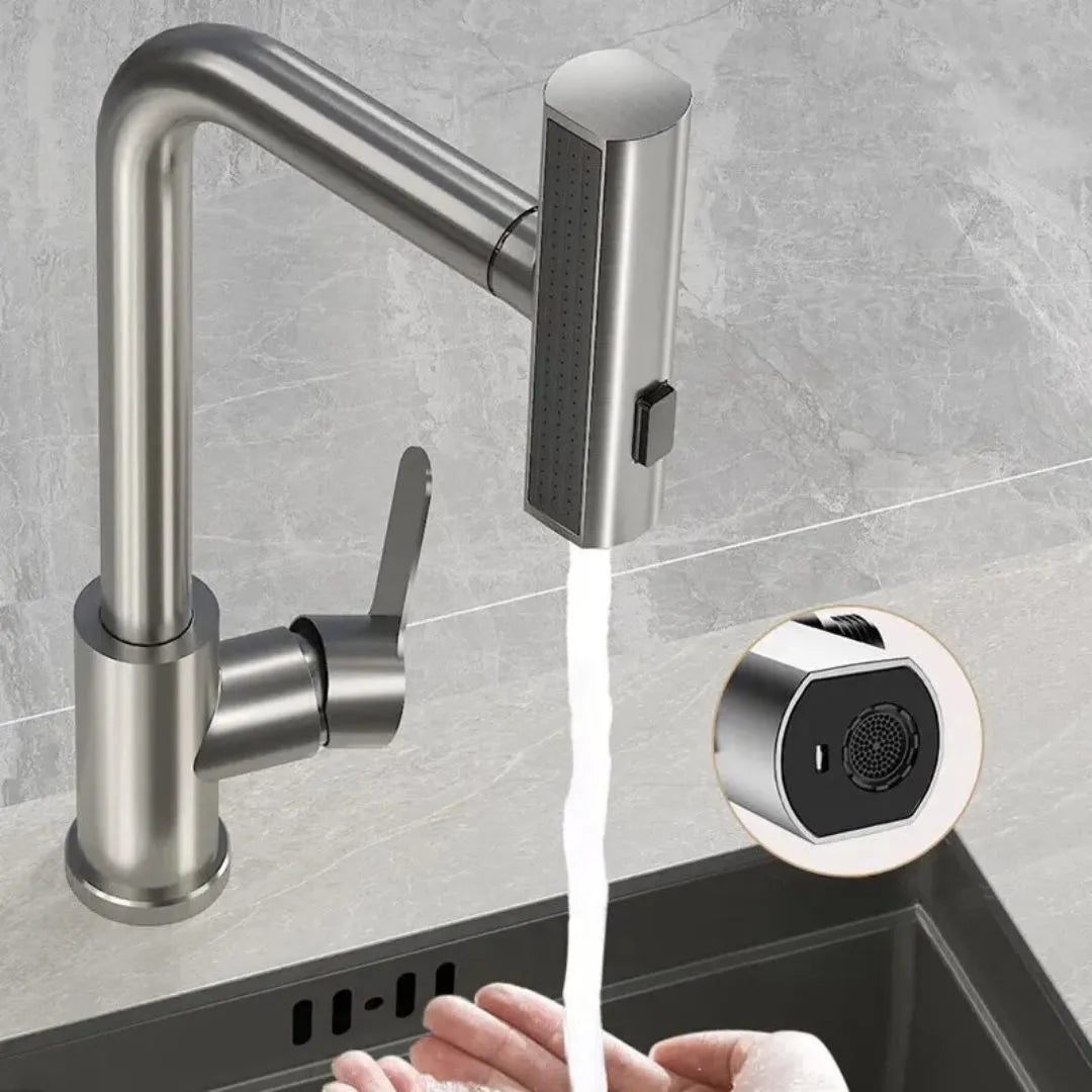 Torneira de Cozinha Multifuncional AquaMix com Controle de Temperatura
