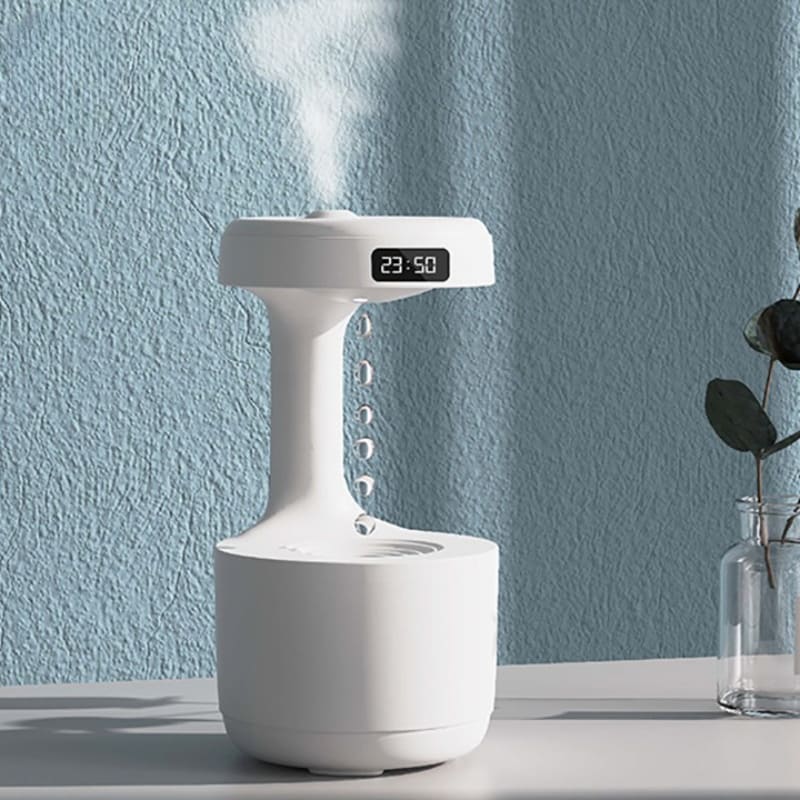 Umidificador Antigravidade GravityAir com Relógio Digital