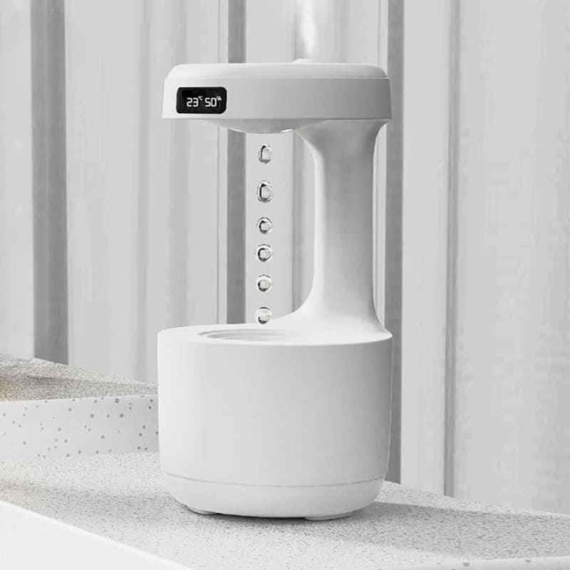 Umidificador Antigravidade GravityAir com Relógio Digital