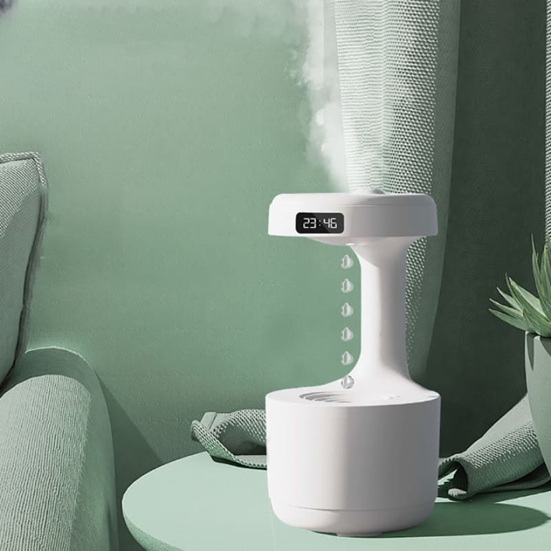 Umidificador Antigravidade GravityAir com Relógio Digital