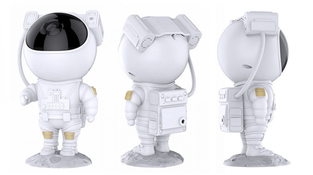 Luminária Astronauta GalaxyDream com Projeção de Galáxias e Controle Remoto
