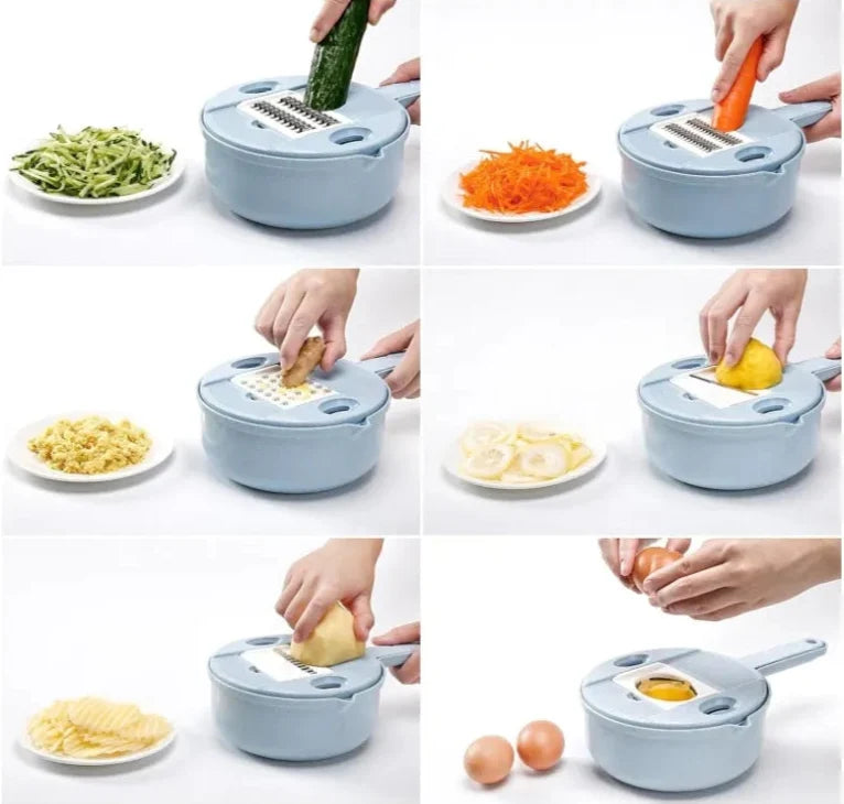 Cortador de Legumes Super Slice 8 em 1 com Múltiplas Funções