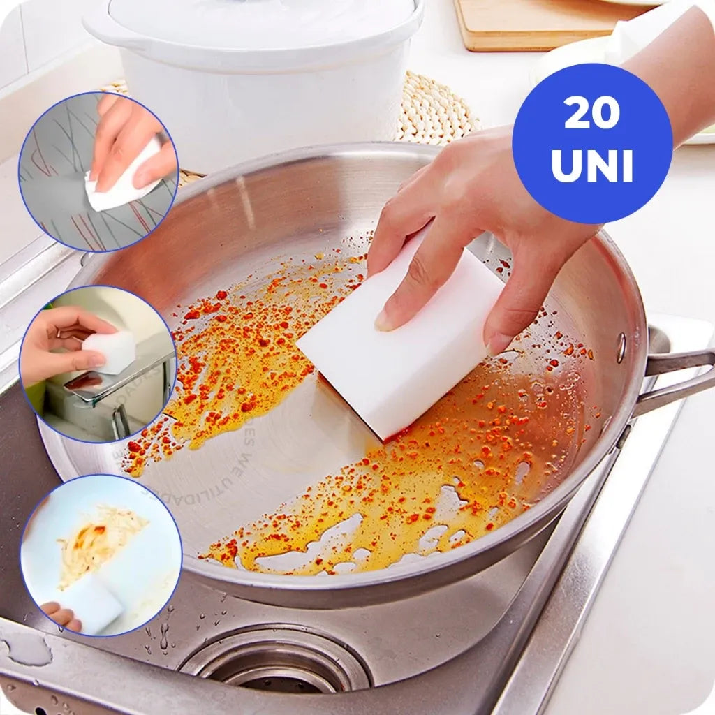 Esponjas Mágicas MagicClean para Remoção Instantânea de Manchas Difíceis