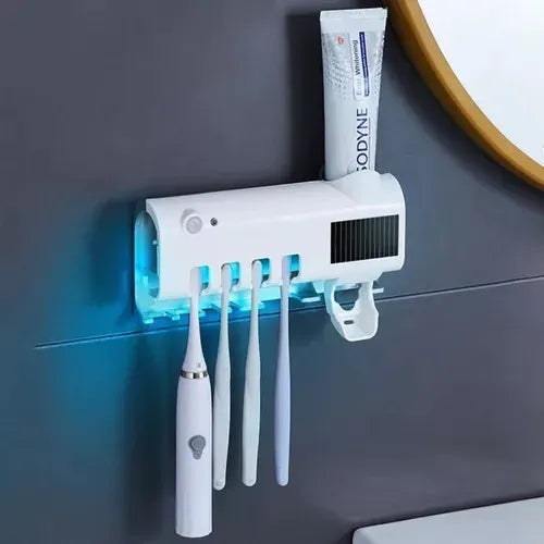 Suporte de Escova e Dispenser de Creme Dental OralClean UV com Esterilizador