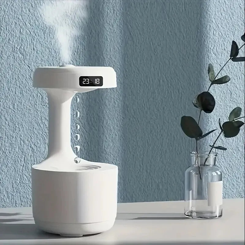 Umidificador Antigravidade GravityAir com Relógio Digital