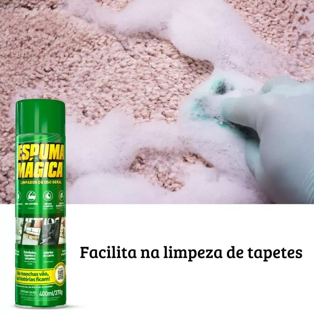 Espuma Mágica para Limpeza Profunda e Ação Instantânea