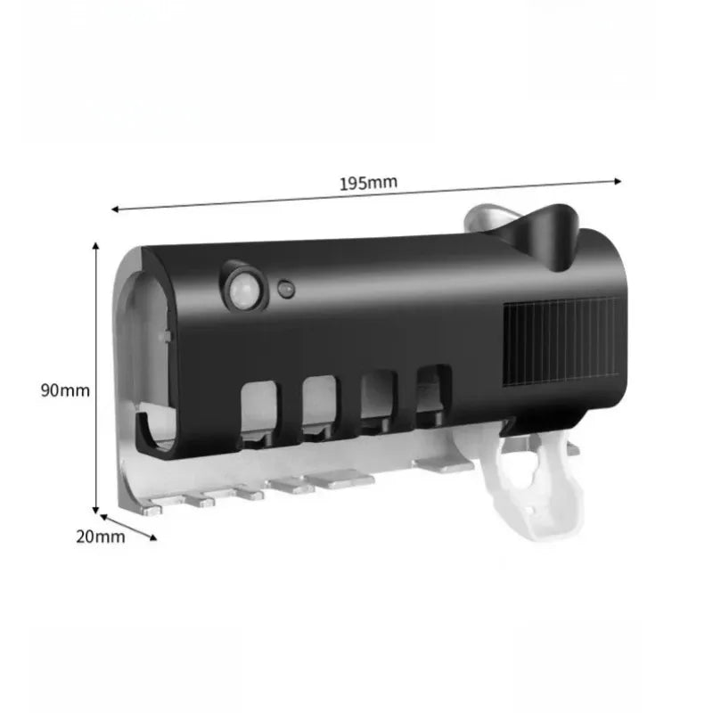 Suporte de Escova e Dispenser de Creme Dental OralClean UV com Esterilizador