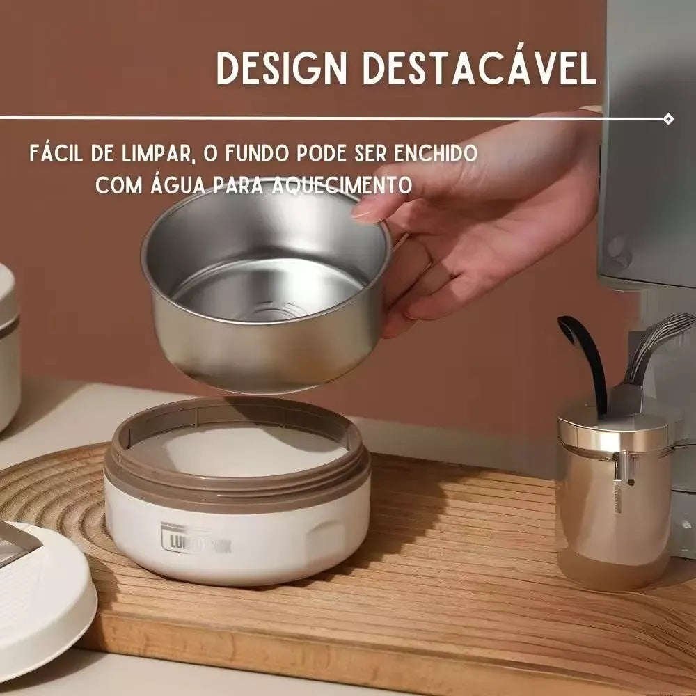 Kit de Potes Térmicos ThermoHot com Bolsa Térmica