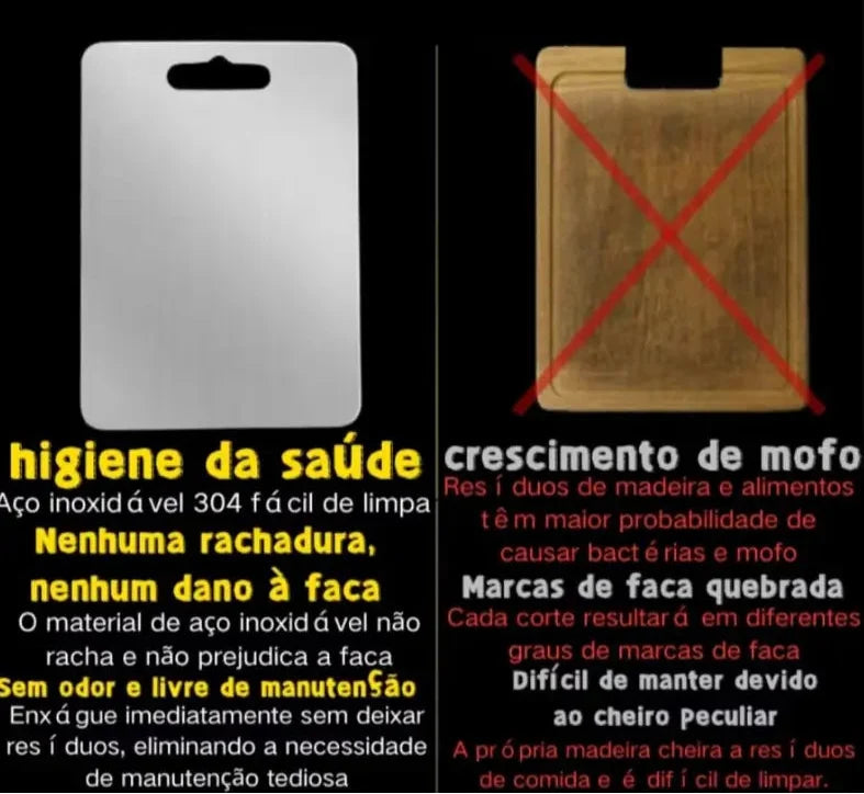 Tábua de Corte SteelCut em Aço Inox Antibacteriano