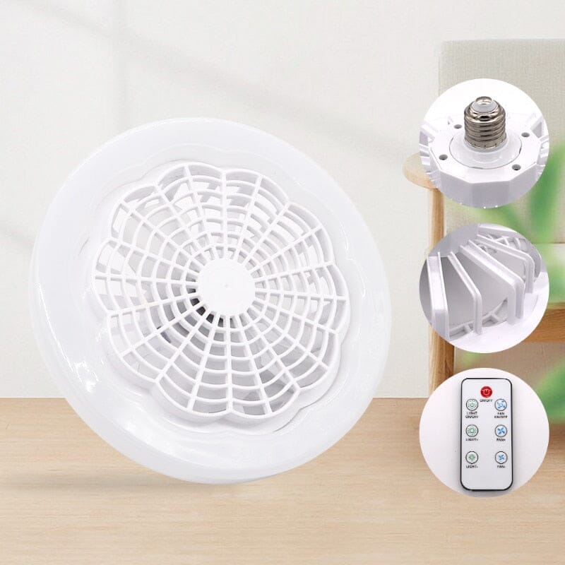 Lâmpada e Ventilador de Teto TurboLED com Controle Remoto