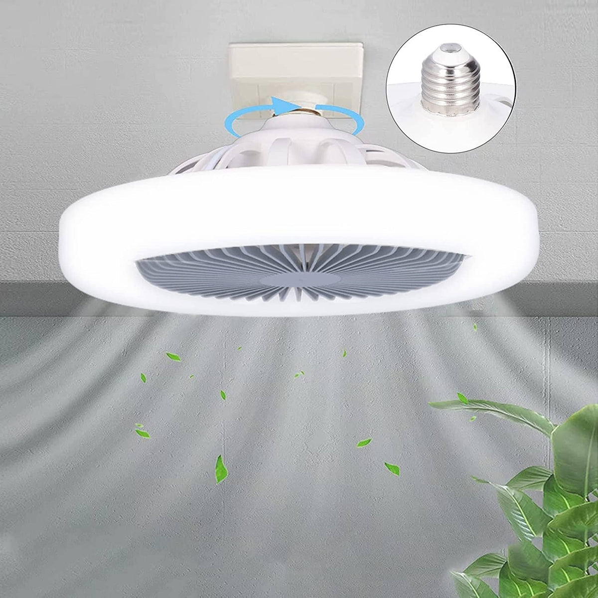 Lâmpada e Ventilador de Teto TurboLED com Controle Remoto
