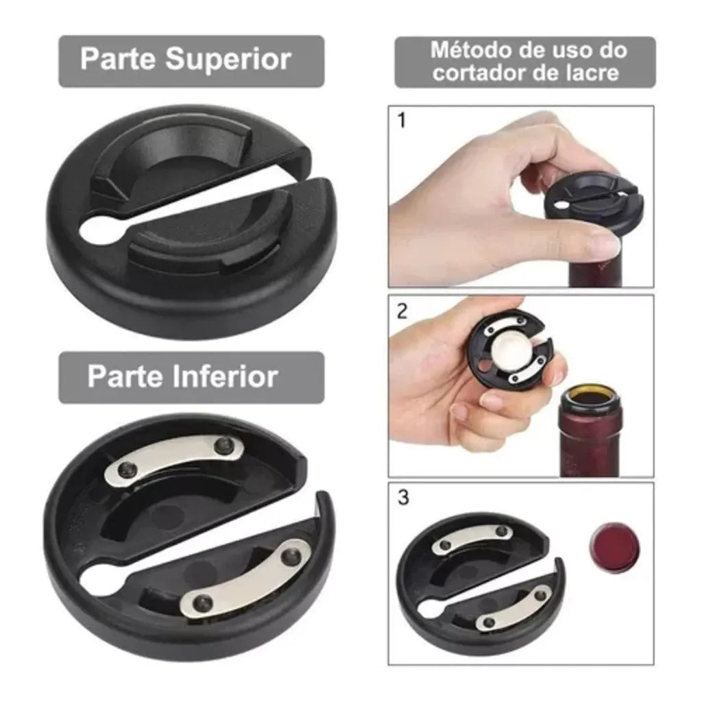 Abridor de Vinho Elétrico WineLux com Design Exclusivo
