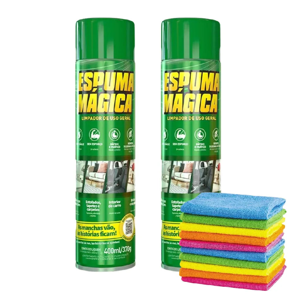 Espuma Mágica para Limpeza Profunda e Ação Instantânea