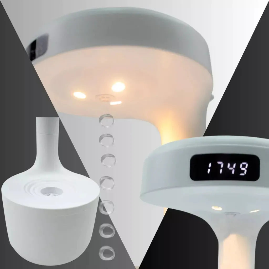 Umidificador Antigravidade GravityAir com Relógio Digital